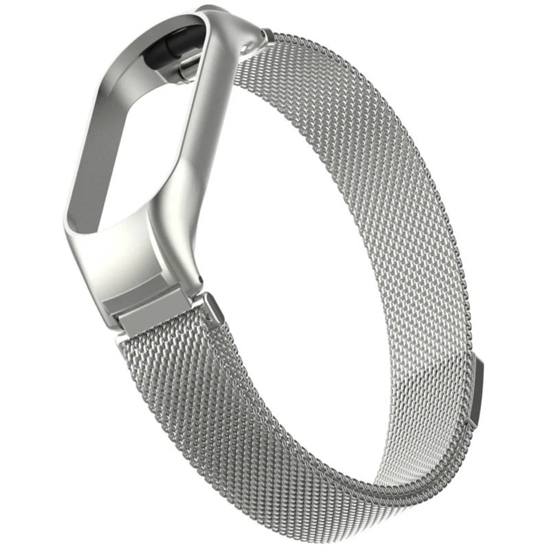Ремешок Milanese Loop Design для Xiaomi Mi Band 5 – Серебряный. Фото 6 из 7