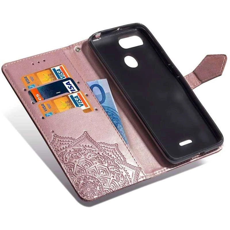 Шкіряний чохол-книжка Art Case з візитницею для Xiaomi Redmi 6 – Рожевий. Фото 4 з 6