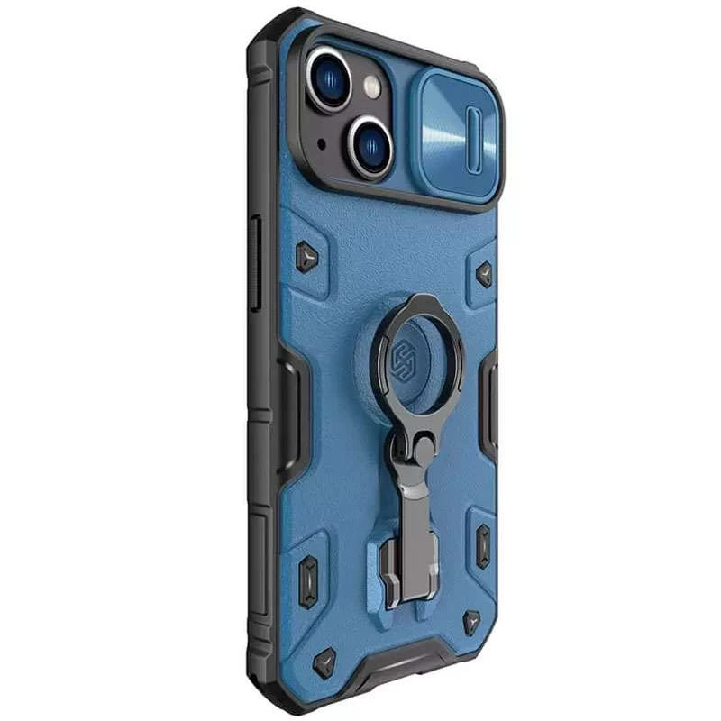 TPU+PC чохол Nillkin CamShield Armor Pro (шторка для камери) на Apple iPhone 14 (6.1") – Синій. Фото 5 з 5