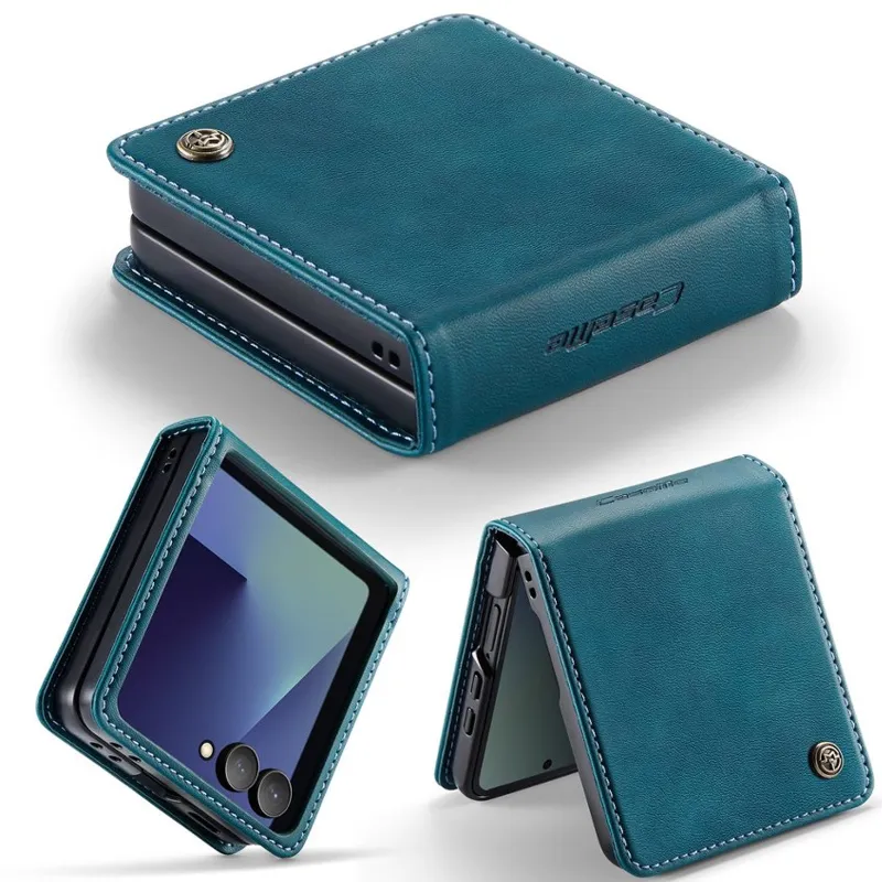 Шкіряний чохол-книжка CaseMe Velvet Matte для Samsung Galaxy Z Flip8 – Green. Фото 3 з 3