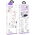 Удлинитель Hoco AC14A Rico PD30W (3USB-A/1C/5xSocket) (1.5m) – White. Фото 6 из 6