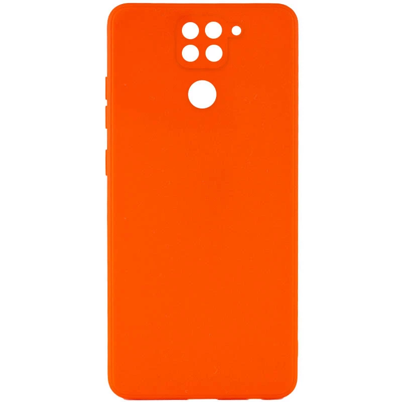 

Цветной силиконовый чехол с защитой камеры для Xiaomi Redmi Note 9 / Redmi 10X (Оранжевый / Orange), Помаранчевий / orange
