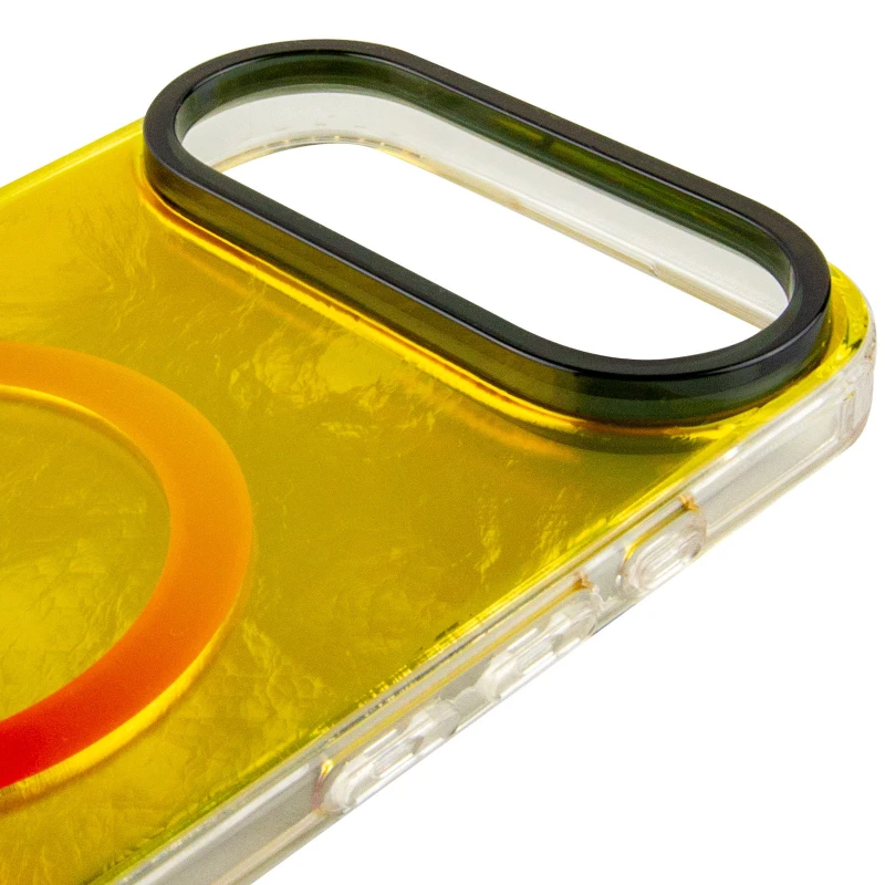 Силіконовий чохол Shiny Mountain (MagFit) для Apple iPhone 17 Air (6.5") – Yellow / Pink. Фото 7 з 9