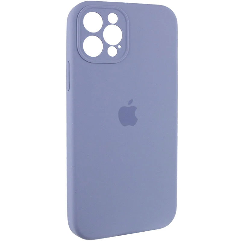 Чехол Silicone Case с защитой камеры для Apple iPhone 12 Pro Max (6.7") – Серый / Lavender Gray. Фото 3 из 7