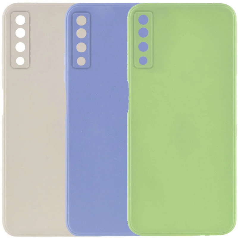 Кольоровий силіконовий чохол із захистом камери на Samsung A750 Galaxy A7 (2018) фото 1 з 1