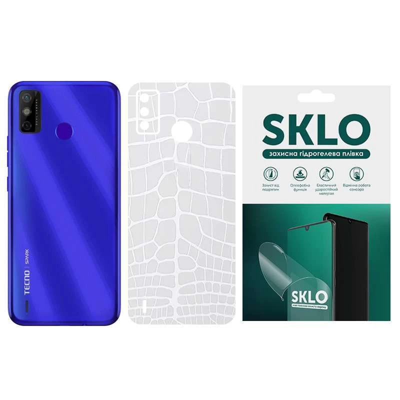 

Защитная плёнка SKLO Back Transparent на тыльную сторону для TECNO Camon 16 SE (Прозрачный / Croco), Прозорий / croco