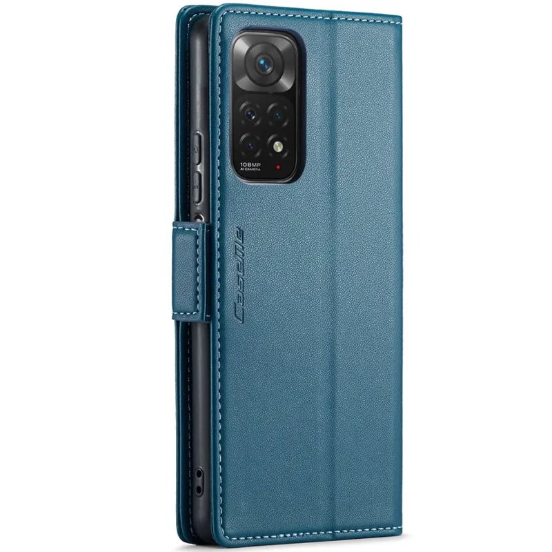 Шкіряний чохол-книжка CaseMe Nappa leather для Xiaomi Redmi Note 11 (Global) / Note 11S – Blue. Фото 10 з 10
