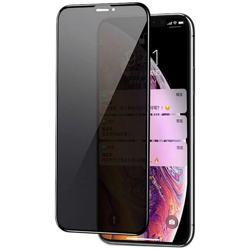 

Защитное стекло Privacy 5D Matte (full glue) для Apple iPhone 11 Pro Max (6.5") (Черный), Чорний