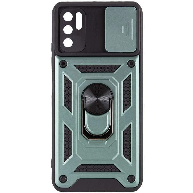 Протиударний чохол Serge Ring з захистом камери на Xiaomi Poco M3 Pro 4G / 5G – Зелений. Фото 2 з 4