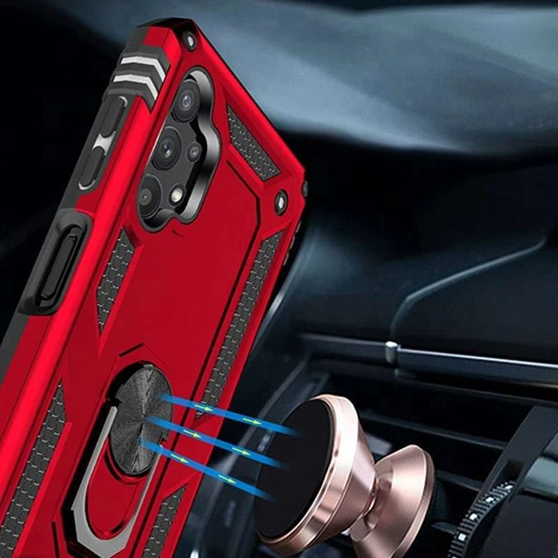 Протиударний чохол Serge Ring з кільцем на Samsung Galaxy A72 4G / A72 5G – Червоний. Фото 5 з 10