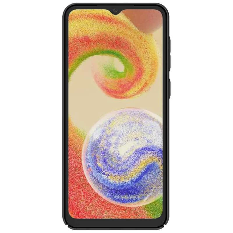 Карбована накладка Nillkin зі шторкою для камери на Samsung Galaxy A04 – Чорний / Black. Фото 2 з 6