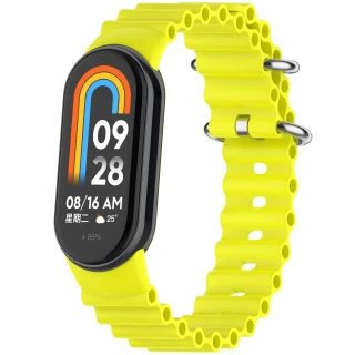 Ремешок Ocean Band для Xiaomi Mi Band 9/8 — Желтый / Flash