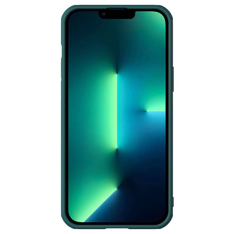 Кожаная накладка Nillkin со шторкой для камеры для Apple iPhone 13 Pro Max (6.7") – Зеленый / Green. Фото 2 из 5