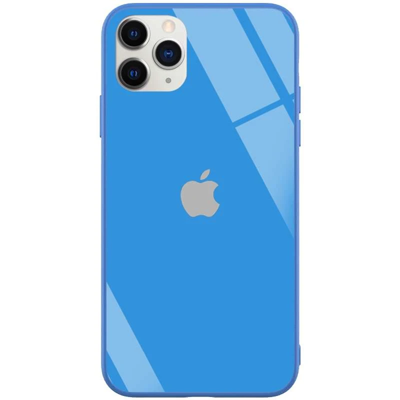 

TPU+Glass чохол GLOSSY Logo на Apple iPhone 11 Pro (5.8") (Синій / Blue)