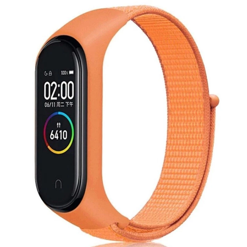 Ремешок Nylon для Xiaomi Mi Band 5 – Оранжевый. Фото 1 из 1