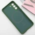 Чохол Silicone Cover Lakshmi Full Camera (AA) with Magnetic Fit для Samsung Galaxy S21 FE – Зелений / Dark green. Фото 3 з 4