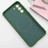 Силіконовий чохол Lakshmi MagFit з захистом камери для Samsung Galaxy S21 FE – Зелений / Dark green. Фото 3 з 4