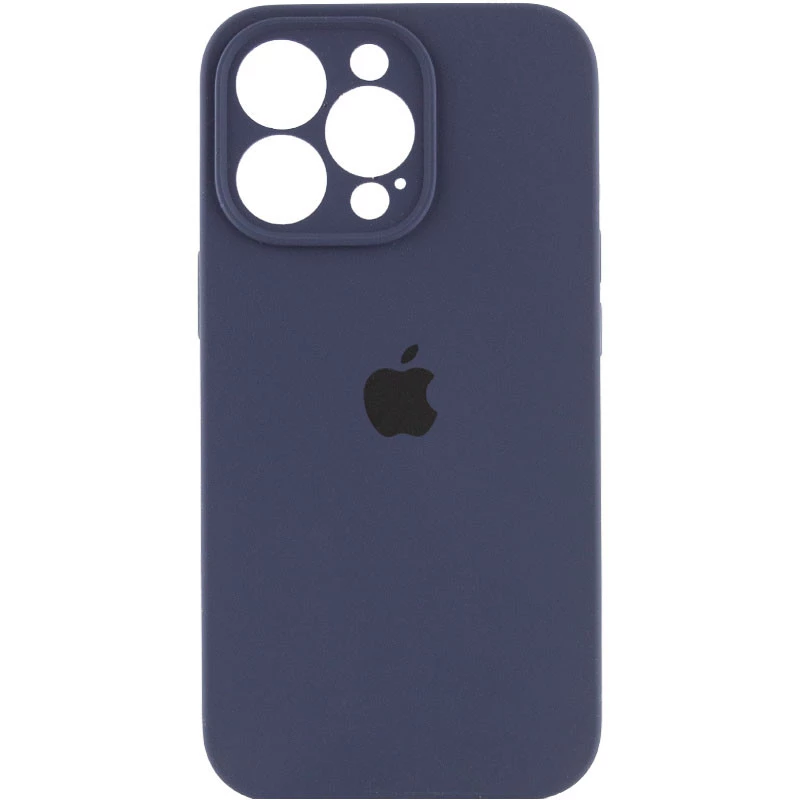 Чехол Silicone Case с защитой камеры для Apple iPhone 16 Pro Max – Темно-синий / Midnight blue. Фото 1 из 1