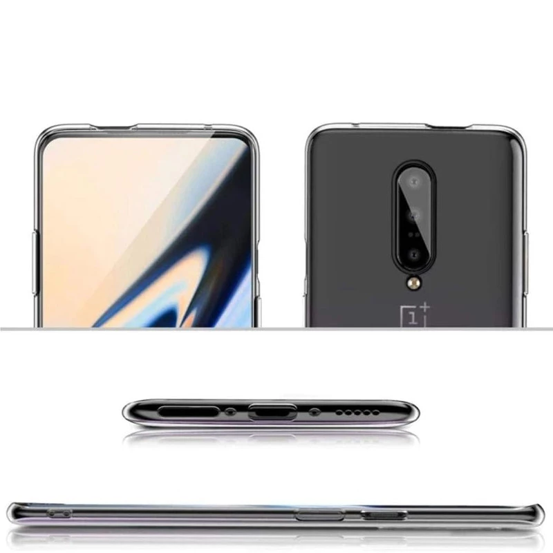 Ультратонкий силиконовый чехол 1 мм для OnePlus 7 Pro – Бесцветный (прозрачный). Фото 3 из 5