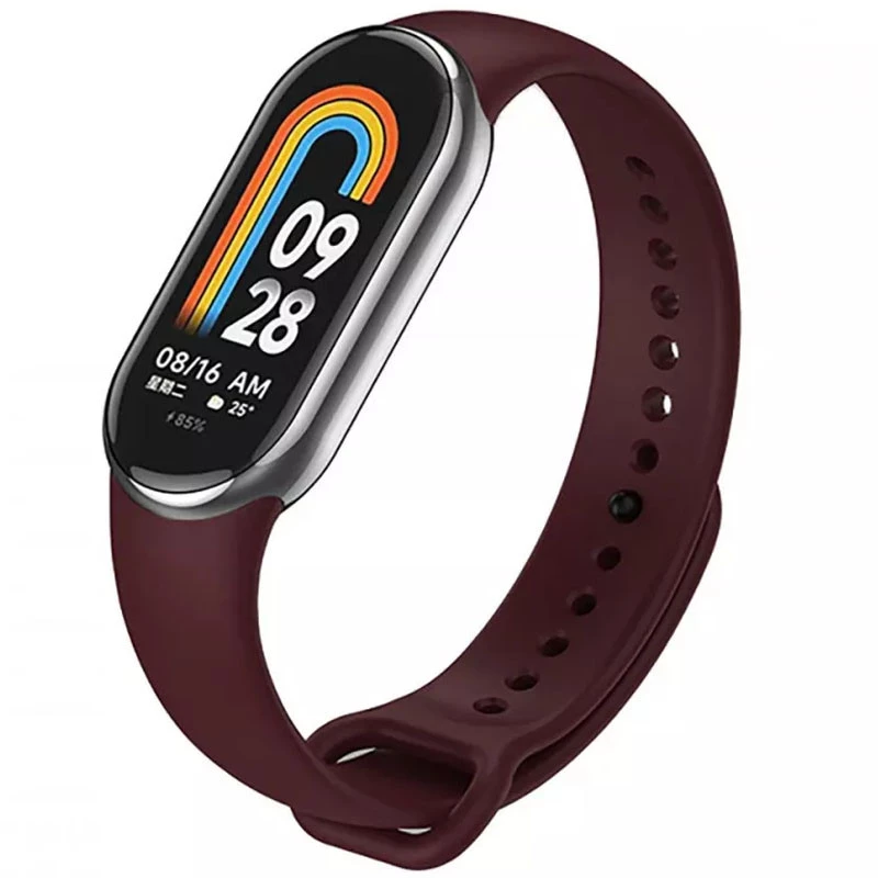

Силиконовый ремешок для Xiaomi Mi Band 8 (Бордовый / Plum), Бордовий / plum