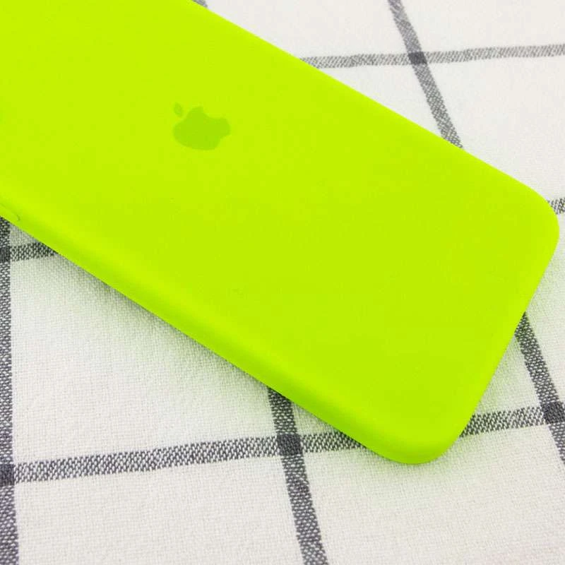 Чохол Silicone Case Square з захистом камери на Apple iPhone 11 Pro Max (6.5") – Салатовий / Neon green. Фото 3 з 3
