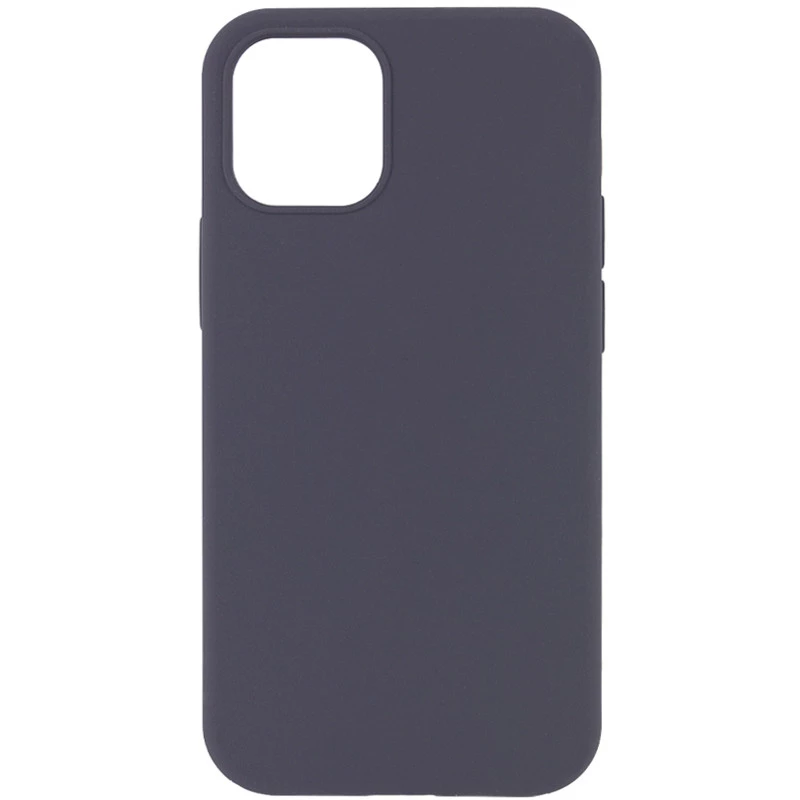Чохол з закритим низом Silicone Case на Apple iPhone 15 Plus (6.7") – Сірий / Dark Gray. Фото 1 з 3