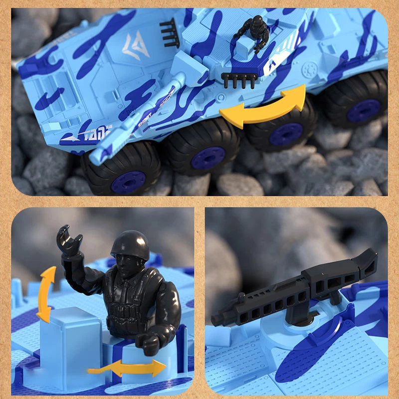 Бронетранспортер-амфібія на радіокеруванні SCHE Y1802 – Blue. Фото 8 з 8