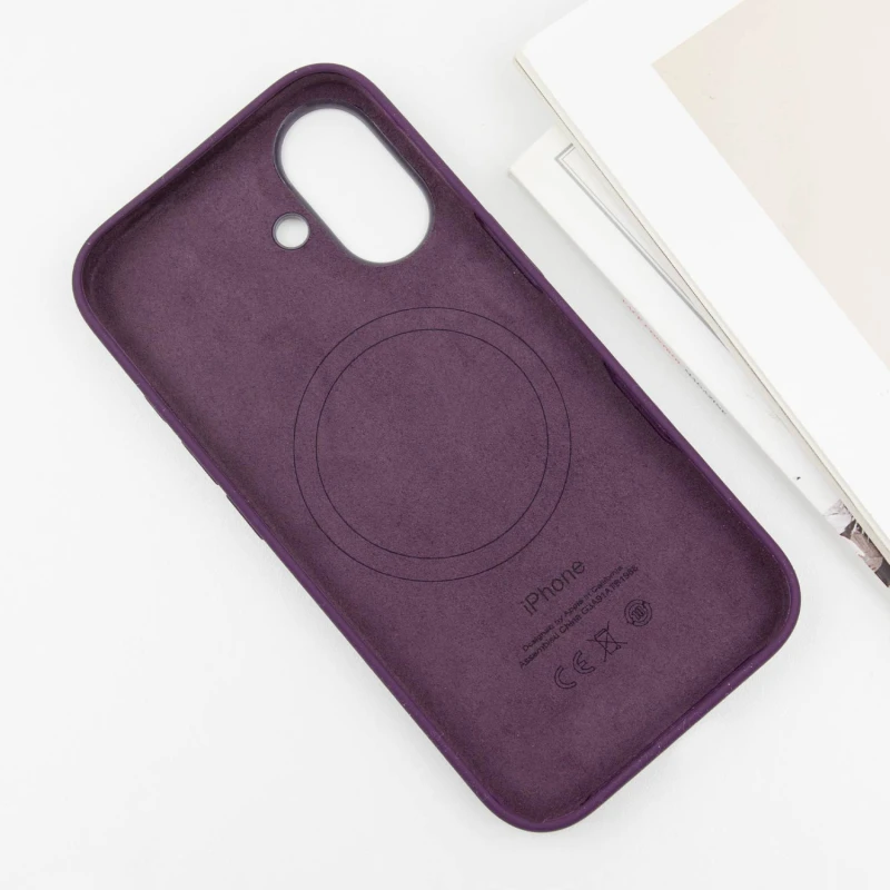 Силиконовый чехол ААА with Magsafe connection для Apple iPhone 16 Plus – Plum. Фото 5 из 7