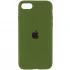 Чехол Silicone Case с закрытым низом для Apple iPhone SE (2020) – Зеленый / Dark Olive. Фото 1 из 3