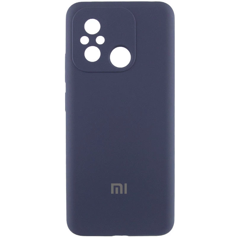 Чехол Silicone Case Lakshmi Premium L с закрытой камерой для Xiaomi Redmi 12C / Poco C55 – Темно-синий / Midnight blue. Фото 1 из 4