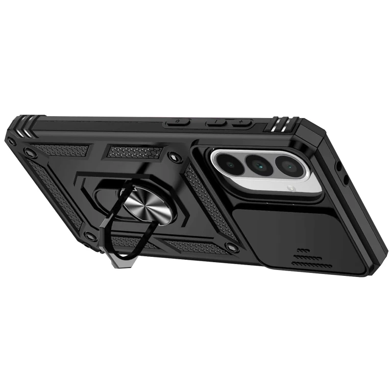 Протиударний чохол Serge Ring з кільцем на Samsung Galaxy A57 5G – Чорний. Фото 3 з 4