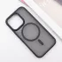 TPU+PC чохол Metal Buttons with Magnetic Fit для Apple iPhone 16 Pro – Чорний / Black. Фото 3 з 9