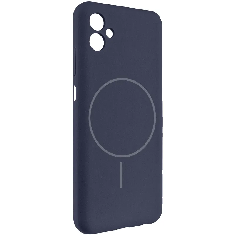 Чохол Silicone Cover Lakshmi Full Camera (AA) with Magnetic Fit для Samsung Galaxy A08 – Темно-синій / Midnight blue. Фото 1 з 1