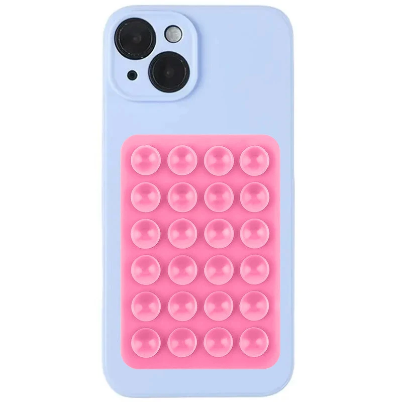 Держатель-присоска для телефона Double Side Silicone 80*55мм – Pink. Фото 2 из 2