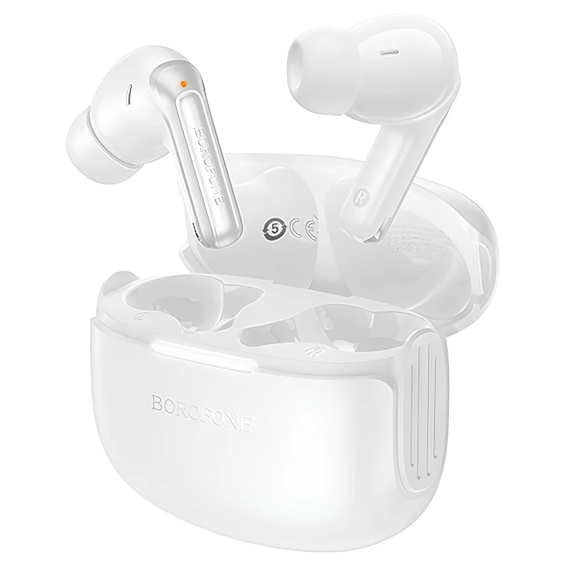 Бездротові TWS навушники BOROFONE FQ9 Plus Peaceful ANC+ENC – White. Фото 1 з 4