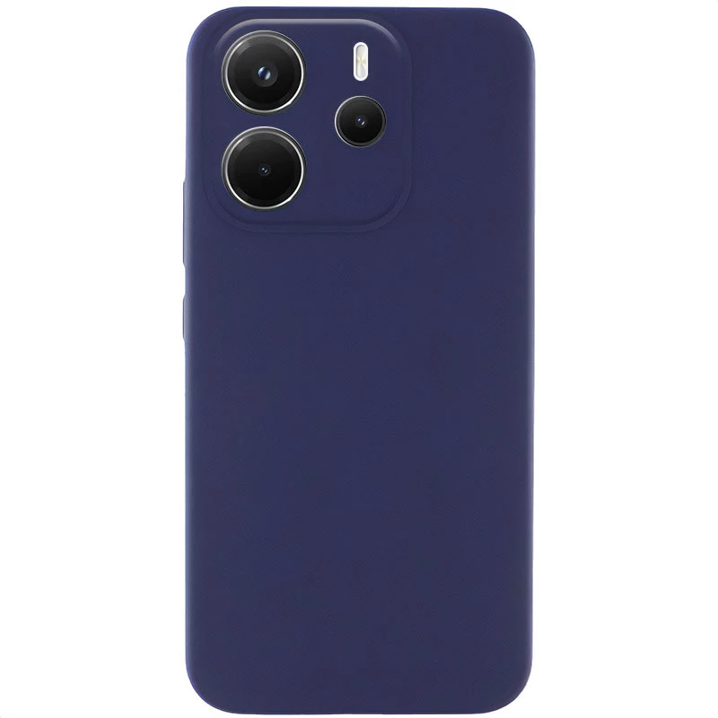 Чохол Silicone Case Lakshmi Premium з закритою камерою на Xiaomi Redmi Note 14 4G (Int. version) – Темно-синій / Midnight blue. Фото 1 з 1