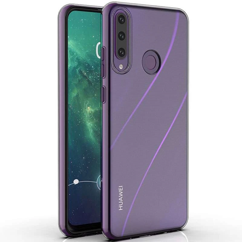 Ультратонкий силиконовый чехол 1 мм для Huawei Y6p – Бесцветный (прозрачный). Фото 3 из 6