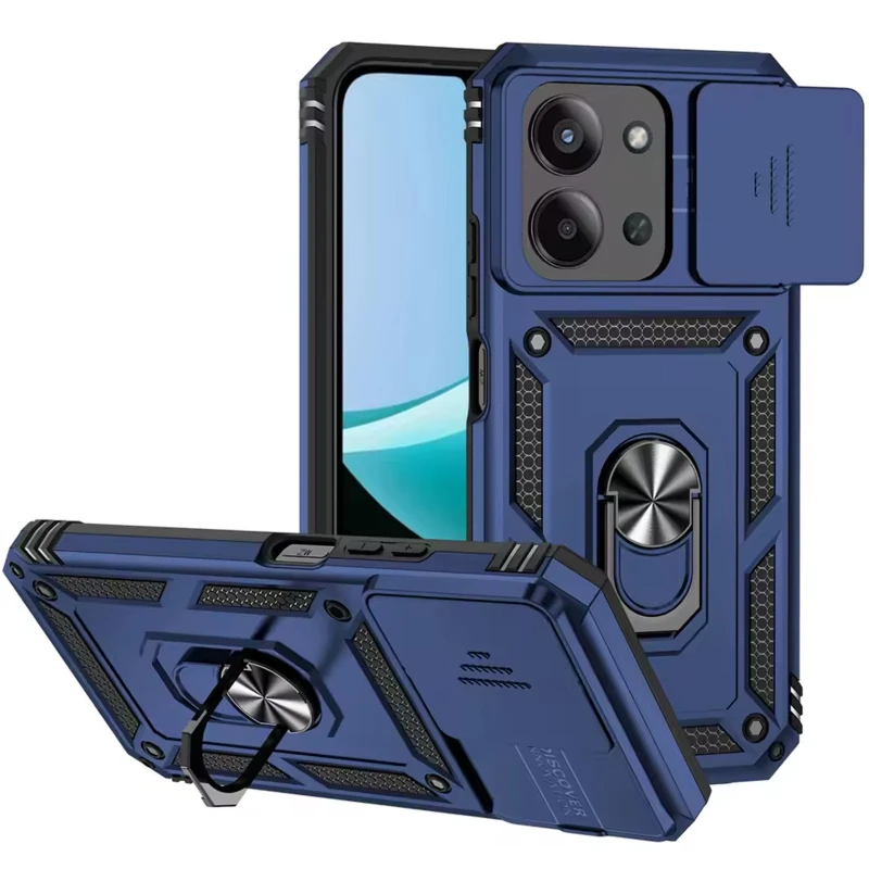 Удароміцний чохол Ummi Camshield Serge Ring (in box) для Xiaomi Redmi 15C (Global) – Синій / Navy. Фото 1 з 3