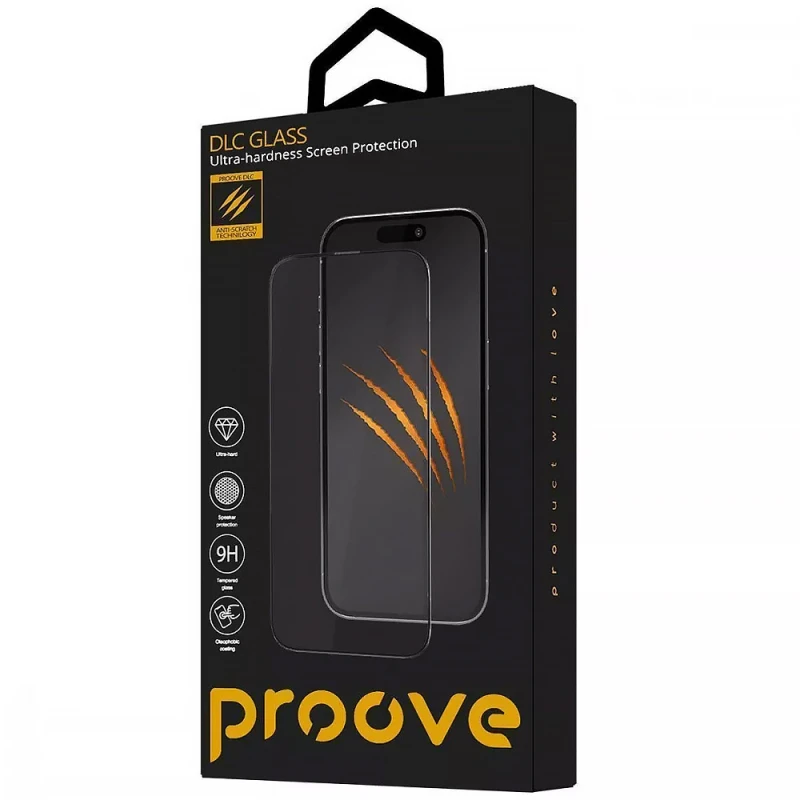 Защитное стекло Proove DLC для Apple iPhone 17 Pro (6.3") – Черный. Фото 2 из 2