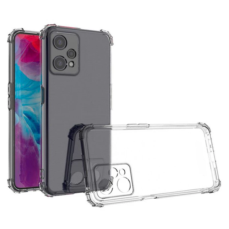 Ультратонкий силіконовий чохол GETMAN з критими бортами та камерою для Realme 9 Pro – Безбарвний (прозорий). Фото 3 з 8