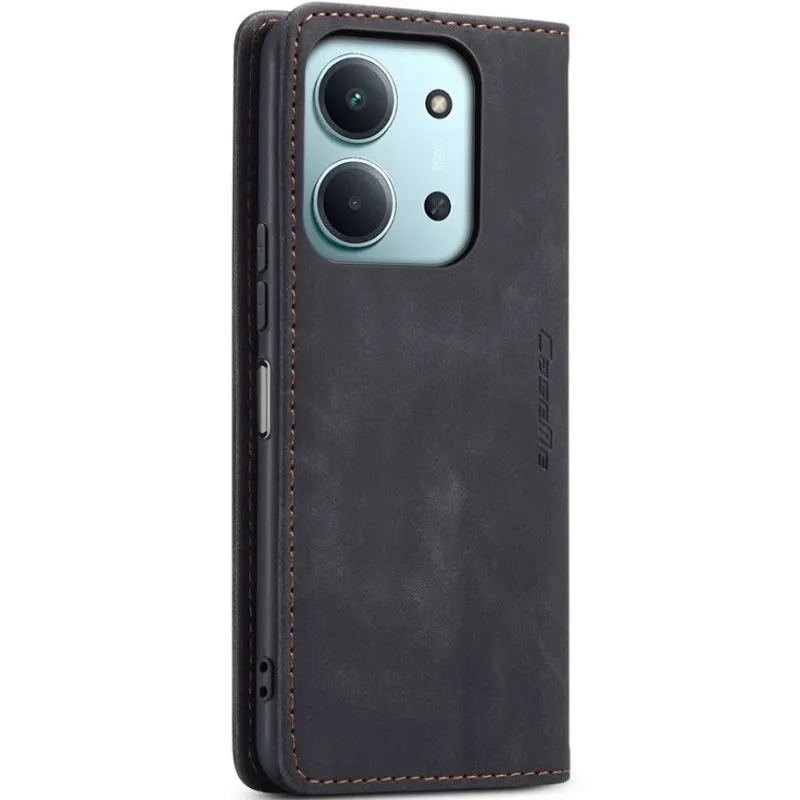 Шкіряний чохол-книжка CaseMe Velvet Nubuck для Xiaomi Poco C85 (Global) – Black. Фото 5 з 5