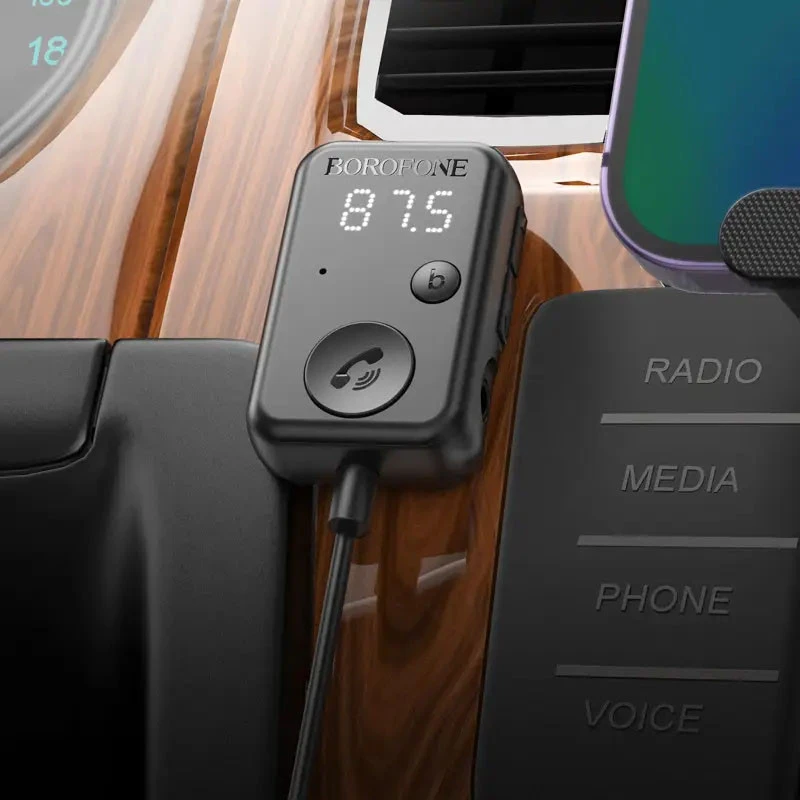 Bluetooth аудио ресивер Borofone BC49 June (USB-A) – Black. Фото 5 из 7