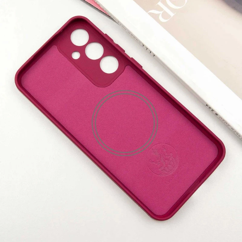 Чохол Silicone Cover Lakshmi Full Camera (AA) with Magnetic Fit для Samsung Galaxy S25 Edge – Червоний / Rose Red. Фото 5 з 5
