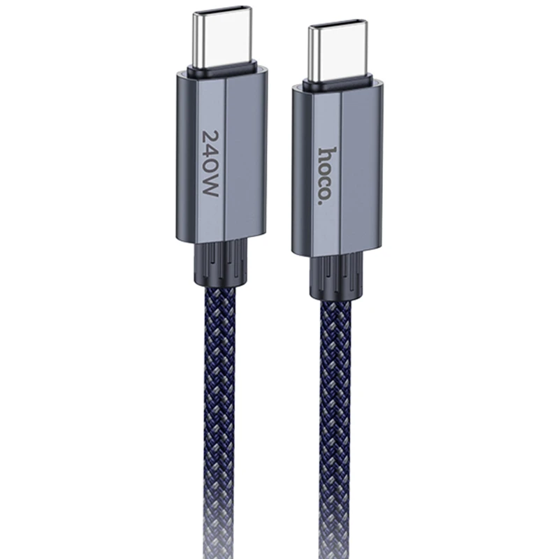 Дата кабель Hoco U134 Primero Type-C to Type-C 240W (1.8m) – Dark Blue. Фото 1 з 4