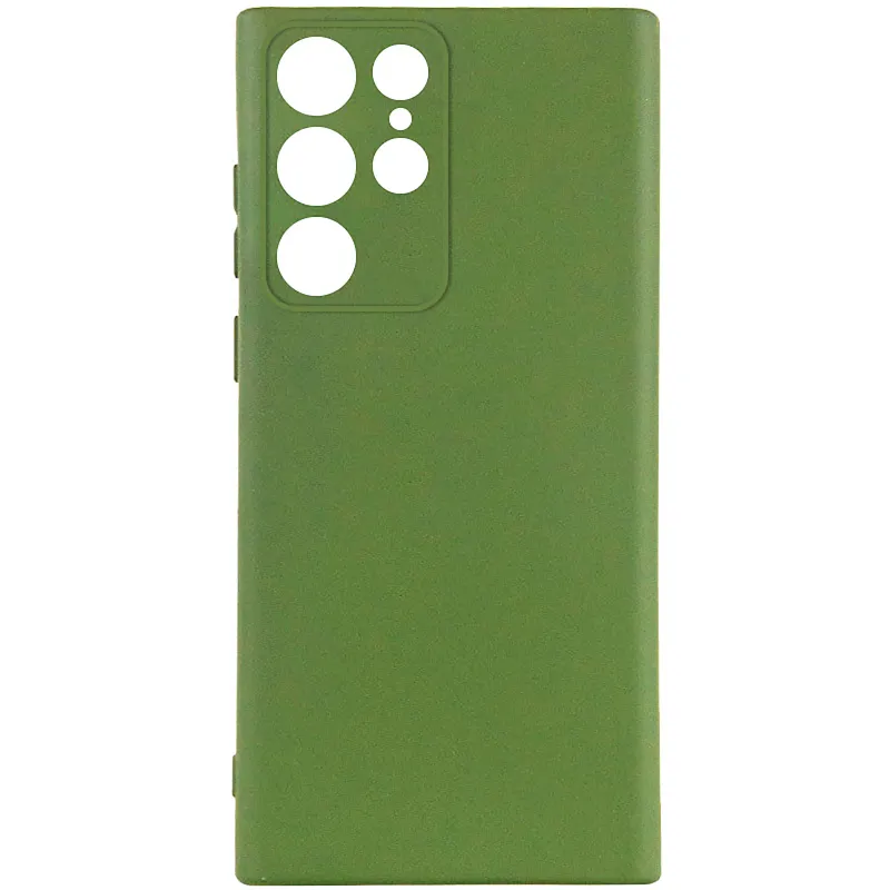 Чехол Silicone Cover Ummi Lakshmi Full Camera (AA) для Samsung Galaxy S25 Ultra – Зеленый / Dark green. Фото 2 из 6