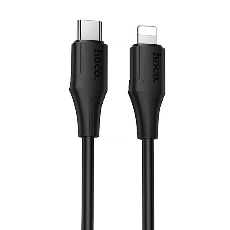 Дата кабель Hoco X124 Bien silicone Type-C to Lightning 27W (1m) – Black. Фото 1 з 4