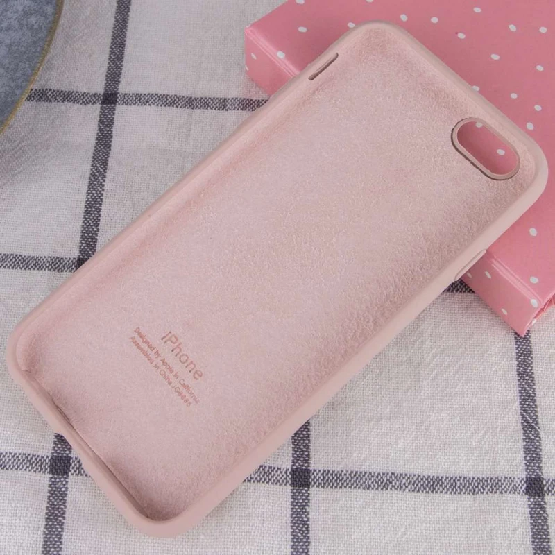 Чехол Silicone Case с закрытым низом для Apple iPhone 6/6s (4.7") – Розовый / Pink Sand. Фото 3 из 3