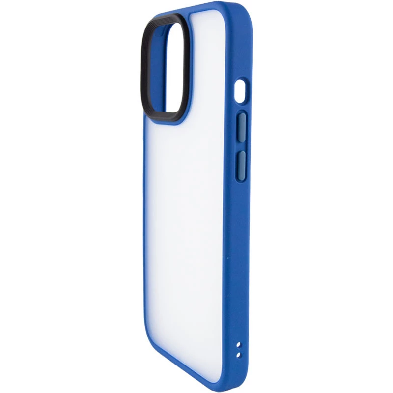 

TPU+PC с металлическими кнопками для Apple iPhone 12 (6.1") (Голубой), Блакитний