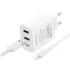 МЗП Borofone BA105A Stellar 15W (2USB-A/1C) + кабель USB to Lightning – White. Фото 2 з 3