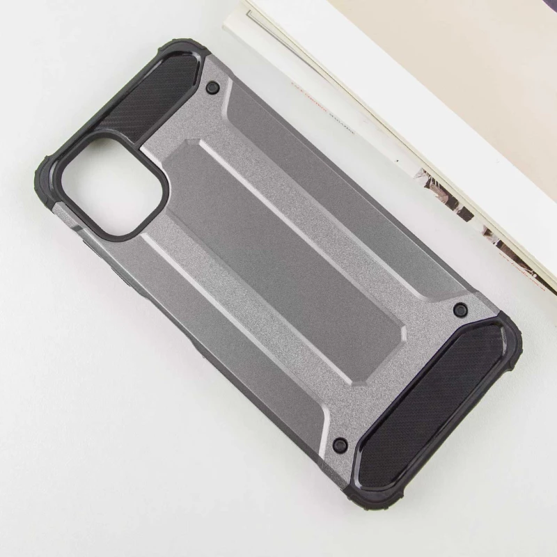 Протиударний чохол з посиленими кутами Immortal на Samsung Galaxy A06 – Метал / Gun Metal. Фото 5 з 8